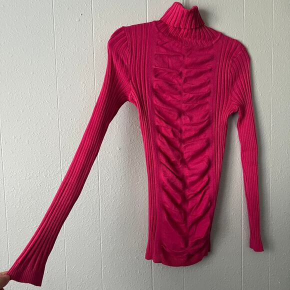 It's Our Time Turtleneck Sweater Small Y2K Early 2000s Barbiecore Girly Preppy - Picture 5 of 12
